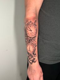 Clock and Rose Memorial Sleeve