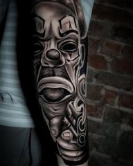 Bozo clown mask from 'The Dark Knight'🔫🤡#clownmasktattoo