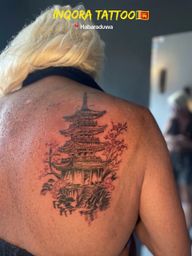 Japanese Pagoda Tattoo