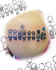 Fun family piece. #tattoo #tattooapprentice #tattooartist #tattooshop #tattooart #tattooideas #tattooist #tattooing #gonemad #madrabbitambassador #family #familytattoo #reelskin #colortattoo #blackandgraytattoo