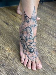 Floral Foot Tattoo