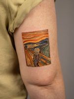 fine art tattoo painting tattoo color, micro realism