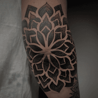 Mandala Elbow Tattoo