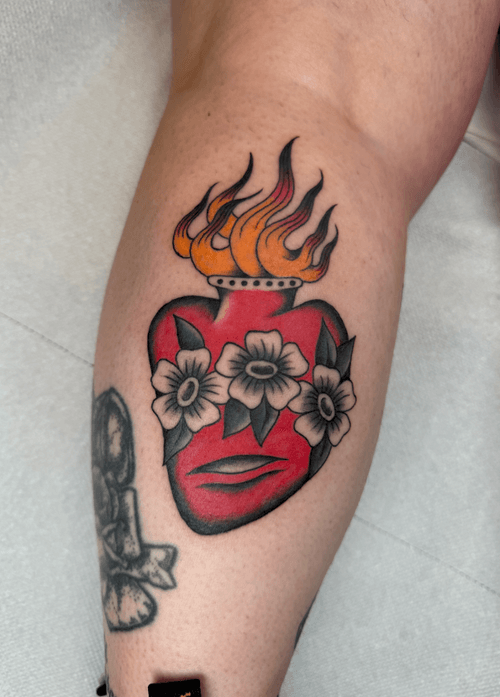 Flaming Heart Tattoo