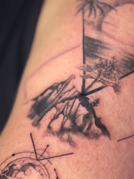 Mountain Scene Tattoo
