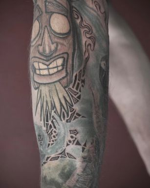 Tiki Mask Tattoo