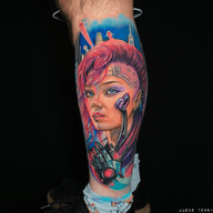 Cyberpunk Portrait Tattoo