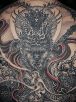 Monkey King Full Back Tattoo