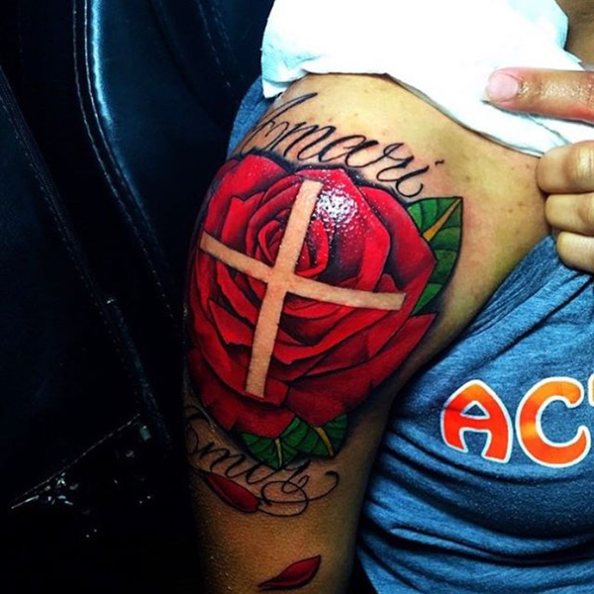 Tattoo uploaded by 9 Mag Tattoo • Custom Color rose on back skin