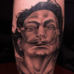 Salvador Dali # portrait #dali #salvadordali #blackandgrey #blackandgreytattoo