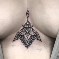 Done today! . Supported by @yayofamilia . . . . . . . . #geometric #flower #tattoo #inked #ihatetattoosstudio #dotwork #sternumtattoo #yayofamilia