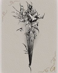 Organic Thorned Dagger Sketch