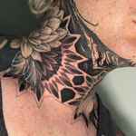 Black work throat piece finished yesterday 🖤 @bwhtattoo #black #blackwork #blackworktattoo #mandala #mandalatattoo #dotwork #dotworkers #dotworktattoo @bishoprotary @fusion_ink @fusionink_pro @starrtattoosupplies @magnumtattoosupplies.uk @butterluxe_uk