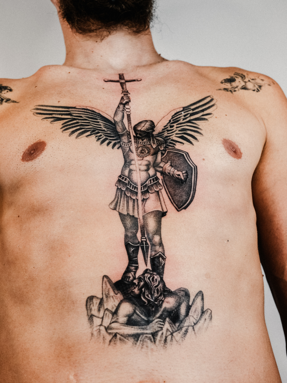 Archangel Michael Tattoo - Religious \u0026 Guardian Art • Tattoodo, image size:959x1280