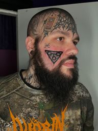 Did this @bodysnatcherfl tattoo for @gdennler since face tattoos are cheaper than therapy@crybabytattooproducts @razorbladepro