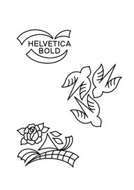 Logo with Birds and Rose Design