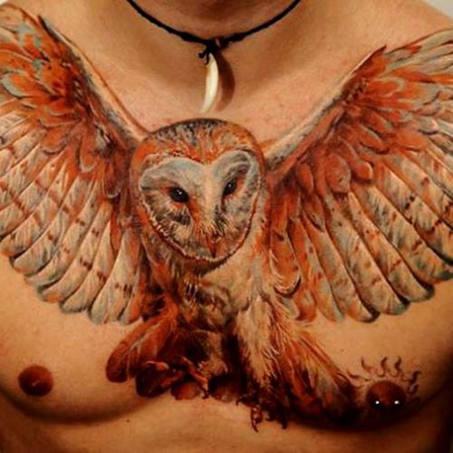 #chestpiece #owl #animal #realistic #bird