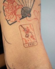 Floral Tarot Card Tattoo