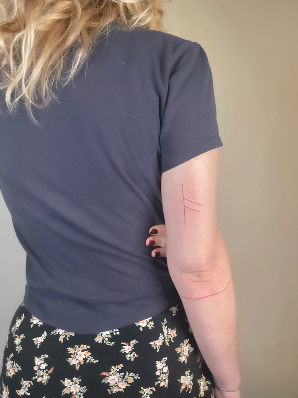 Delicate Geometric Rune Tattoo • Tattoodo