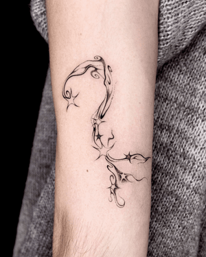 Custom abstract scorpio constellation ( dot work style )