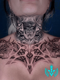 Neck and Chest Tattoo
