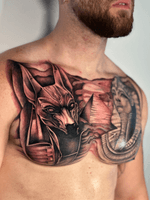 Angelic Figure with Greek Key and Script