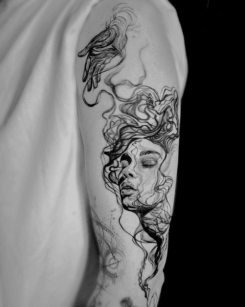 Woman in Smoke
