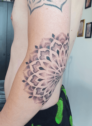 Dot work elbow mandala