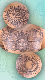 Alchemical King with Sun and Moon Chest Piece