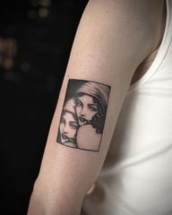 ✨Mysterious lady 👀 Bookings open for May (some spots in April too) . . #surrealtattoo #blackwork