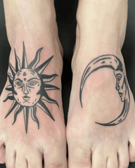 Sun and Moon Tattoo