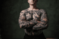 Classical Portrait Chest Tattoo