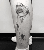 Spider Web Face Tattoo