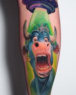 One of my favorite tattoo, really love it! I hope that will be a new symbol of Colorado and they build a giant sculpture around the airport. . . #tattooshop #tattooartist #denver #tattoocolorado #tattoodenver #ink #tattooink #russiantattooartist #korlink #tattooartistdenver #tattoo #denvercolorado #cow #cowtattoo