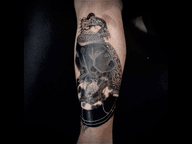 Black and Grey Japanese Figure