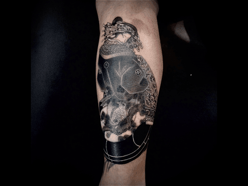 Black and Grey Japanese Figure