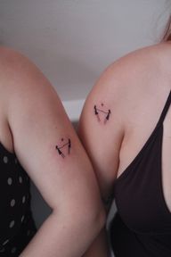 Minimalist Silhouette Friends Tattoo