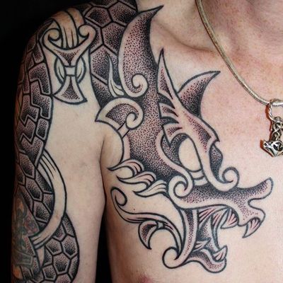 nordic wyrm tattoo