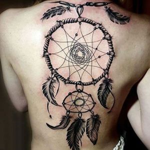 Dreamcatcher Back Piece Tattoo by Carlos at #bltnyc #dreamcatcher #back #bodylanguagetattoo #NYC 