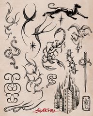Blackwork Flash Sheet