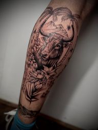 Bull and Nature Portrait
