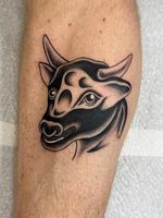 Stylized Bull Head Tattoo