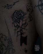 Smoking Rose Tattoo