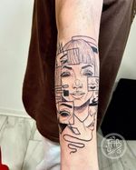 Bladerunner 😍😍 love working on this piece !! #bladerunner #forarmtattoo ##blackworktattoo #illustrativetattoo