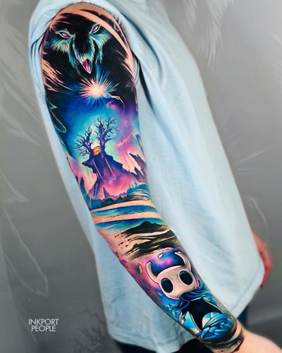 Abstract watercolor fantasy sleeve 