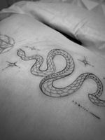 Fine Line Snake with Celestial Accents