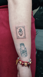 Flaming Heart Postage Stamp