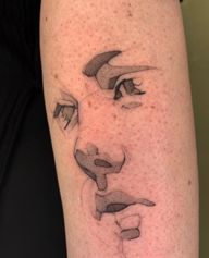 Abstract Face Tattoo