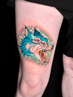 alien wolf head #neotraditional #illustrative #colortattoo