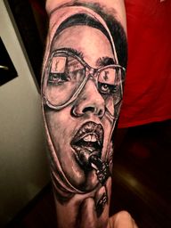 Realistic Woman with Glasses and Lipstick